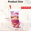 Christmas Decoration Fireplace Hanging Stocking 1pc Cozy Highland Cow In Pink Knit Hat-pattern Christmas Gift Socks, Chr