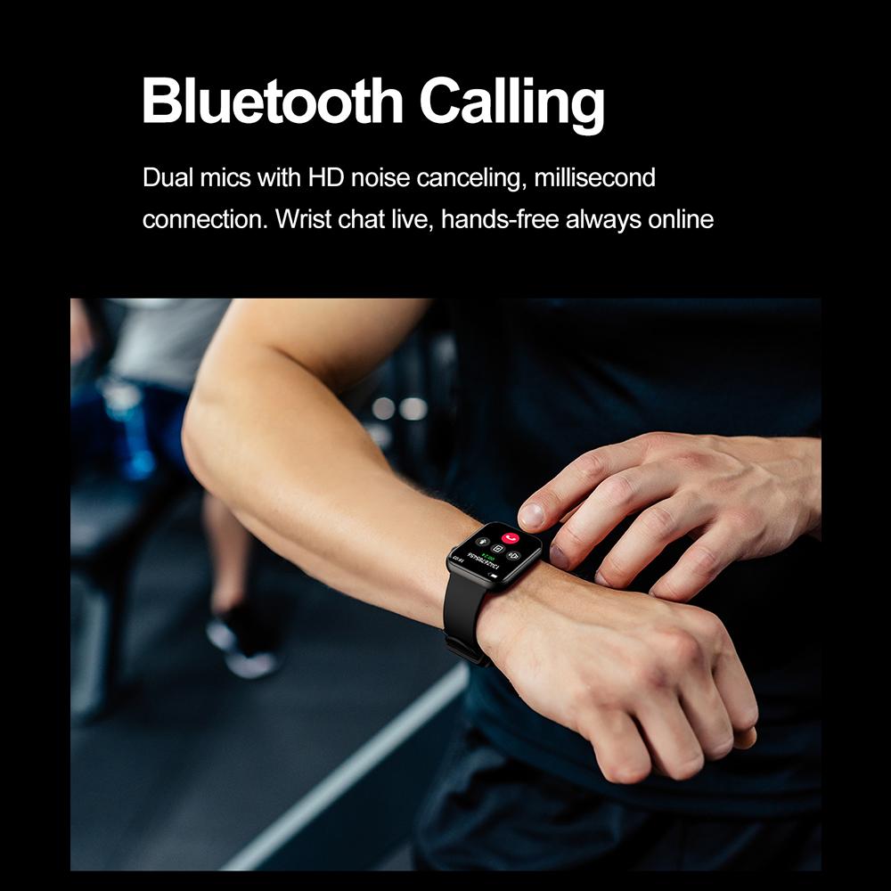 New Smart Watch For Unisex Full Touch Screen Bluetooth Call IP67Waterproof Sport Fitness Tracker Smartwatch for Android IOS