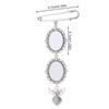 1Pc Photo Charm DIY Memorial Photo Alloy Pin Brooch Weddings Anniversaries Picture Frame With Pendant