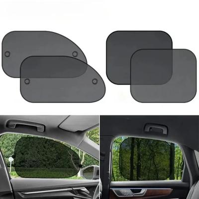 Car Sun Shade Side Window Curtain Front Rear Window Sunshade Summer UV Blocking Suction Cup Car Sun Protection Curtains