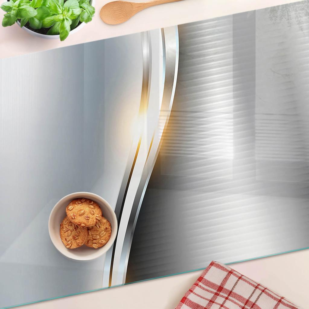 Decorative Kitchen Glass Cutting Board Tempered Glass Texture 80X52 Cm