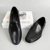 Italian Style Black Men Loafers Shoes High Quality Slip On Genuine Leather Moccasins Dress Shoes for Men Business Formal Shoes