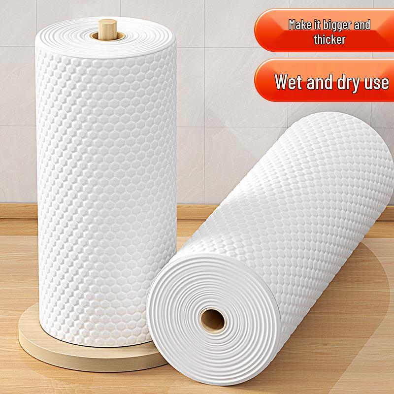 Lazy Person's Dual-Use Disposable Wipes: Absorbent, Non-Oily, Ideal for Kitchen Cleaning