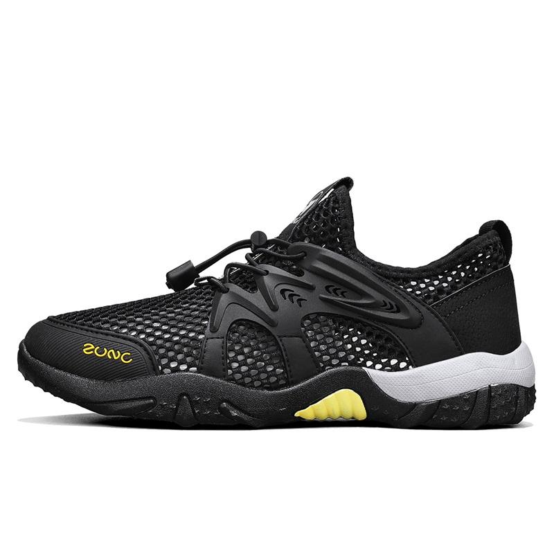 Fashion Men's Shoes Summer Breathable Mesh Outdoor Non-slip Light Walking Casual Trekking Sneakers Beach Wading Shoes Male