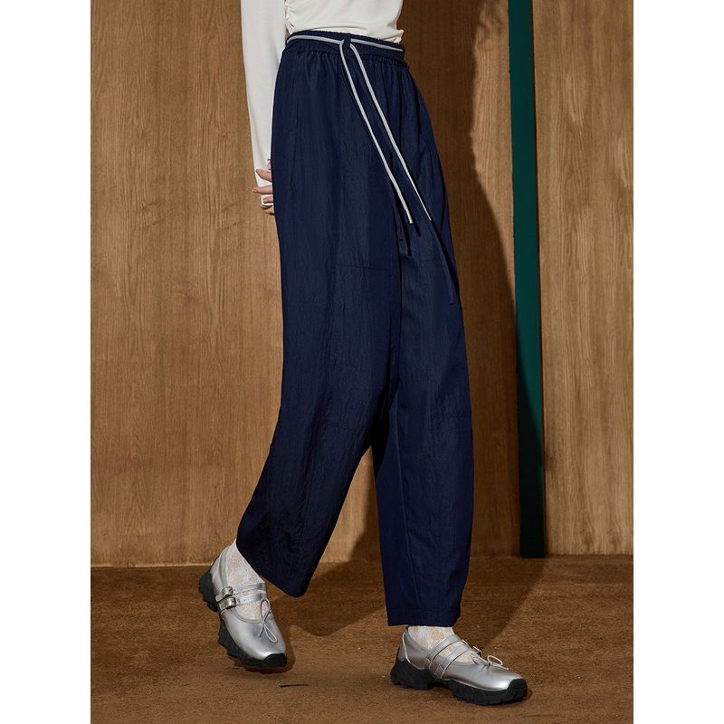 Coolhut Simple Loose Slimming Straight-Leg Lightweight Long Pants with Sun Protection and Drawstring 2025 Summer Women's Casual Pants