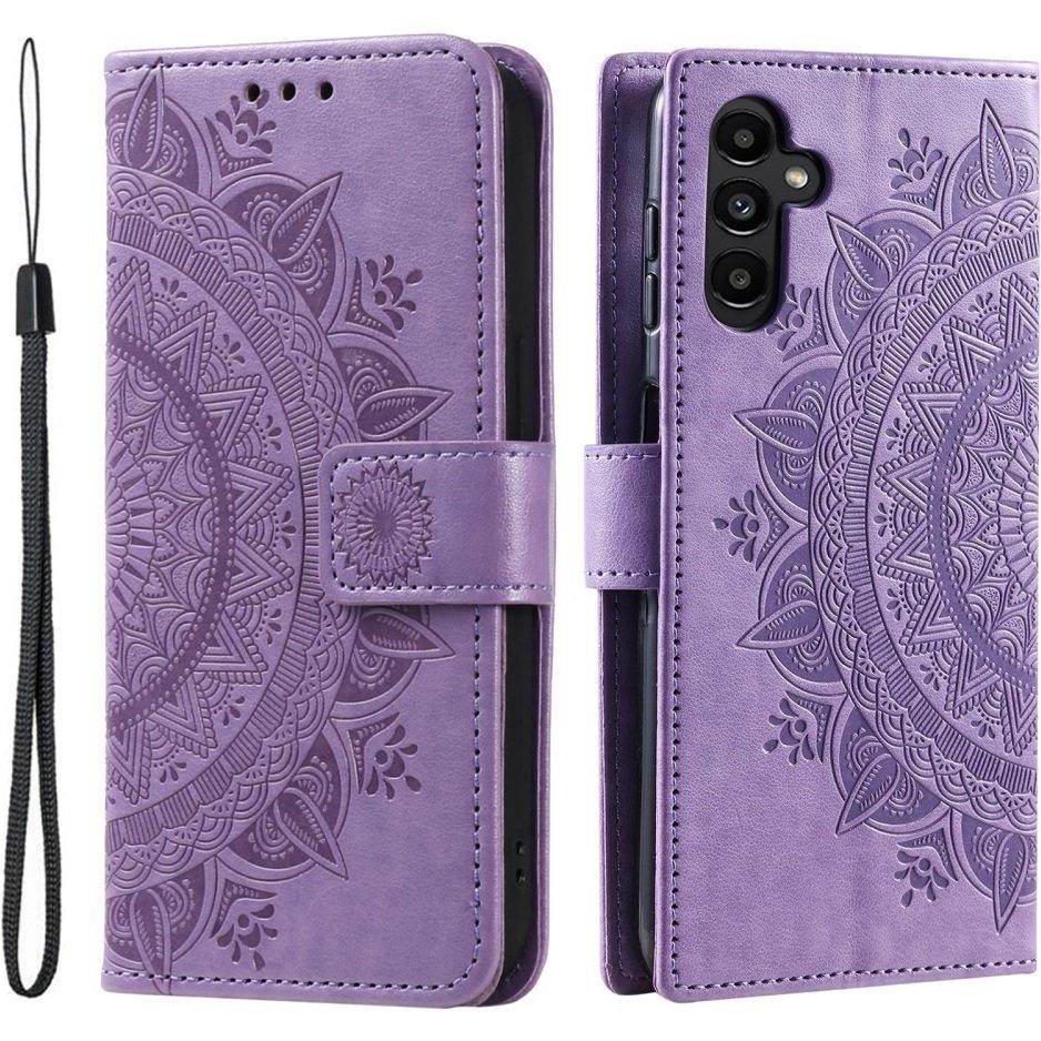 Samsung Galaxy A34 5G Flip Case, Mandala, Purple