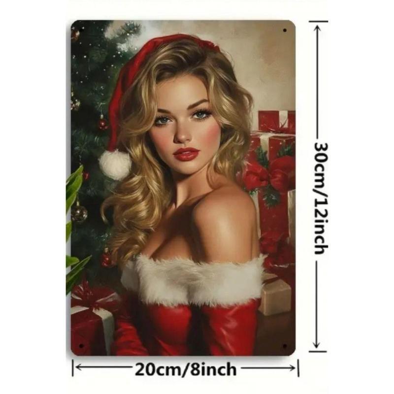 Pin-Up Girl Blechschilder, Garage Werkstatt Metalldekor 20x30cm