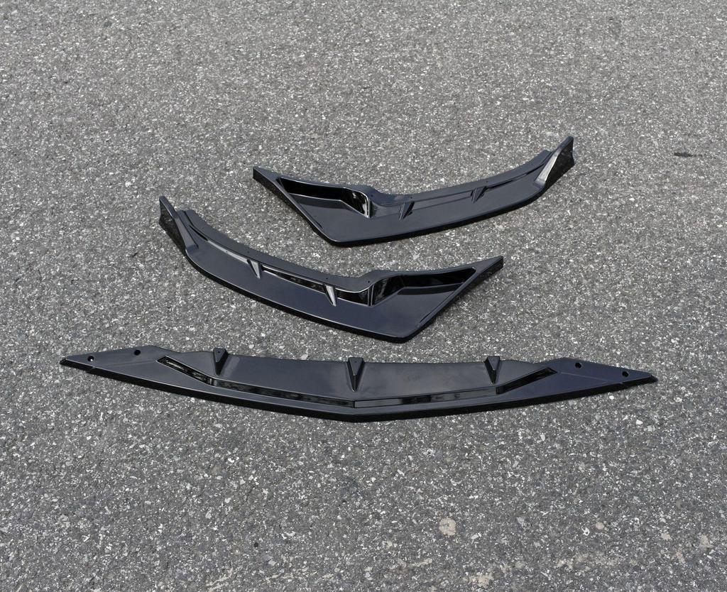 Modern Fiesta Front Lip & Rear Spoiler Kit: Combat Style Splitter, Louvers, and Bumper Protectors