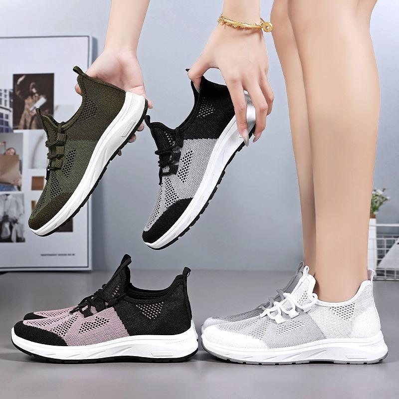 Neue Atmungsaktive Damen-Laufschuhe mit Weichsohle und Einfachsohle, Modische und Lässige Sportschuhe