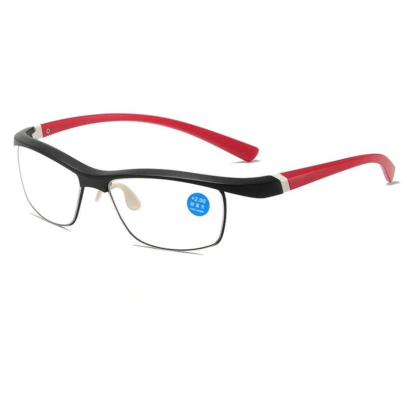 TR90 Sports Reading Glasses 0 To+4 0 Anti Slip Eyeglass Legs Half Frame Business Eyewear Lightweight Durable