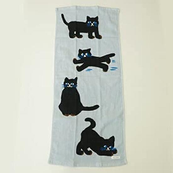Marushin Cat Antibacterial and 6165013400 SOU SOU Design, Single-Sided Gauze, Deodorizing, 100% Cotton,