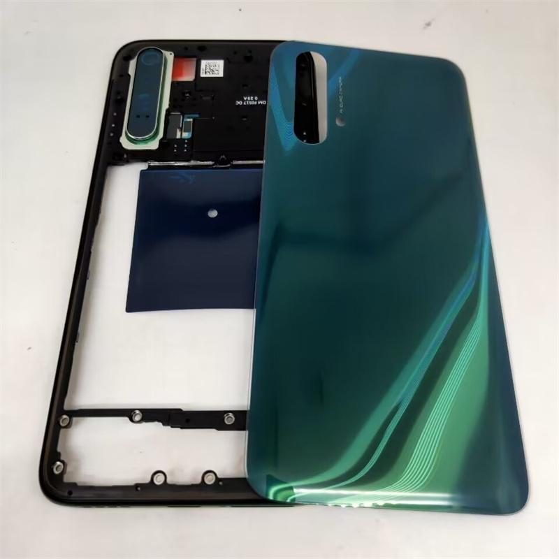 Full Housing For Oppo Realme X50 5G RMX2144 Middle Frame+Back Battery Cover Door Panel Housing Repair parts