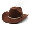 Vintage Men'S Wool Cowboy Hat Western Cowboy Hat Women'S Top Hat Jazz Hat Felt Hat