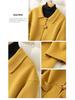 New Autumn/Winter Double-Faced 100% Wool Coat with Peter Pan Collar - Mid-Length, Loose Fit, Fashionable Temperament Overcoat