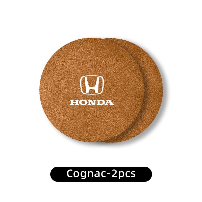 2PCS Car Coasters Water Cup Holder Anti-slip Mat Accessories For Honda Civic Fit Accord Odyssey City Pilot Jazz CRV HRV Insight qa6