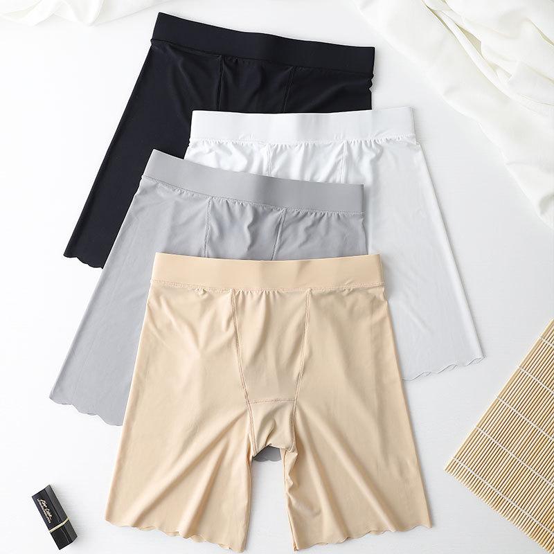Plus Size Women's Summer Ice Silk Anti-Exposure Safety Shorts