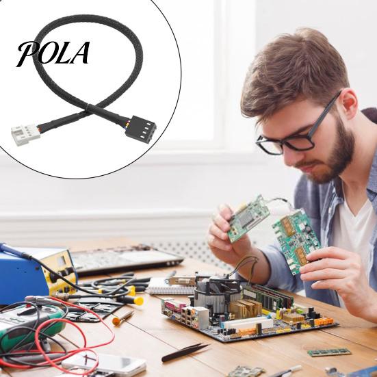 Computer Cooling System Cable Adapter Maximize Performance Durable 4-Pin Fan Efficient Ideal for CPU Graphics Card Fans Black Casing