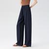 La Chapelle Women's Linen Blend High-Waisted Wide-Leg Pants