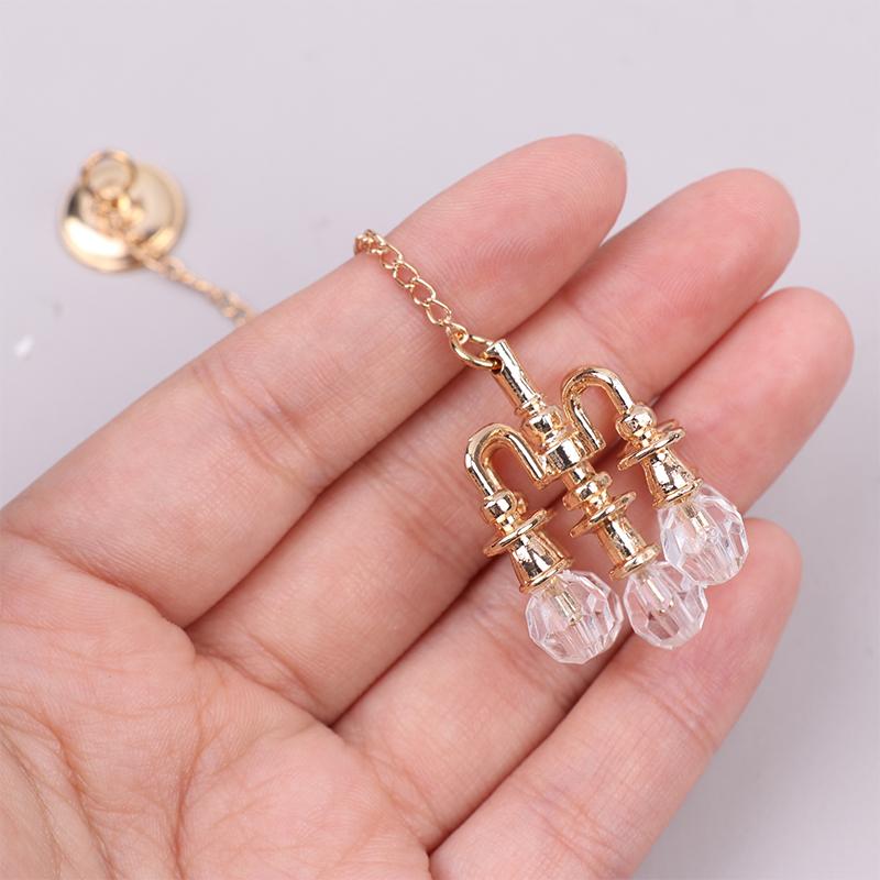 1Pc 1/12 Miniature Dollhouse Ceiling Lamp Hanging Lamp Mini Led Light Model