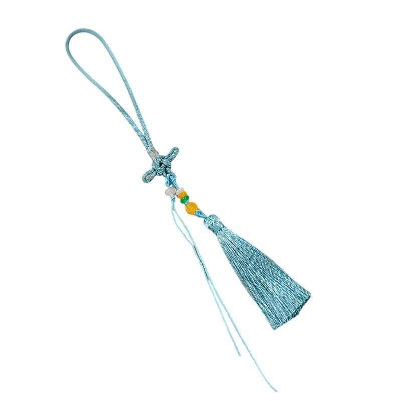 Colorful Tassels Keychain Pendant Phone Strap Chinese Knot Design Stylish Accessory For Keys Backpacks or Phones
