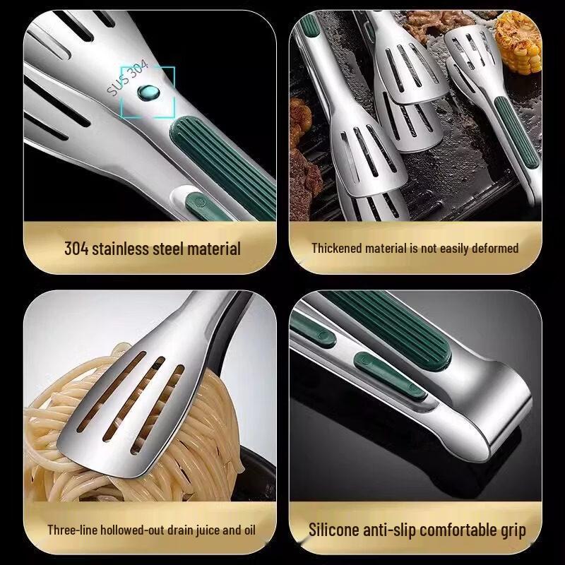 ZISIZ 304 Stainless Steel Kitchen Food Tong
