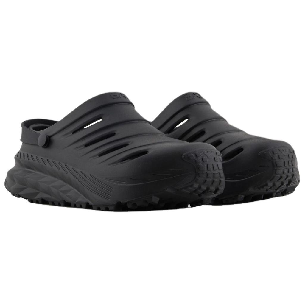 Emporio Armani EA7 Crusher Sonic Clog 3D Geometric Pattern Embossed Logo Round Toe Slip-On Clogs Unisex clogs Black XBR003XK448S336