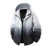Versatile Coat Minimalist Hooded Jacket Men Gradient Loose Workwear Outdoor Waterproof Windproof Rushing Jacket Men Breathable Work Casual Jacket