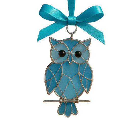 Handcrafted Bird Ornament with Blessing Card Unique Coastal-Inspired Bird Decoration for Christmas Tree And Home Artistic