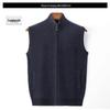 Hengyuanxiang Men's Zip-Up Stand Collar Wool Blend Vest