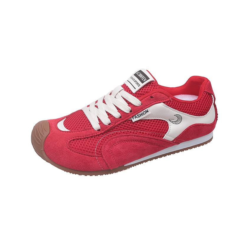 

Retro red thin mesh Forrest Gump shoes women s 2025 summer new breathable versatile sports and leisure German training board shoes 40 красный