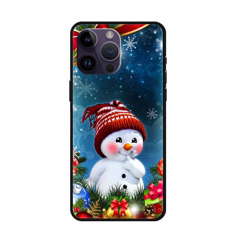 Christmas Case For iPhone 15 Pro Max Cover iPhone 15 Plus Lovely Soft Silicone TPU Back Phone Case For iPhone 15 Pro Cover Coque