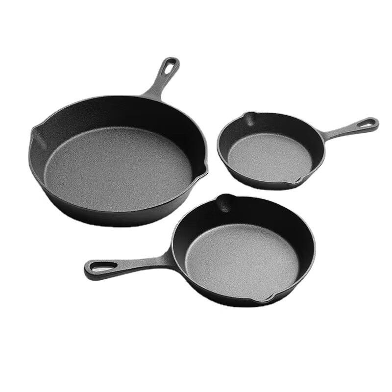 ZISIZ 20cm Mini Cast Iron Frying Pan Set