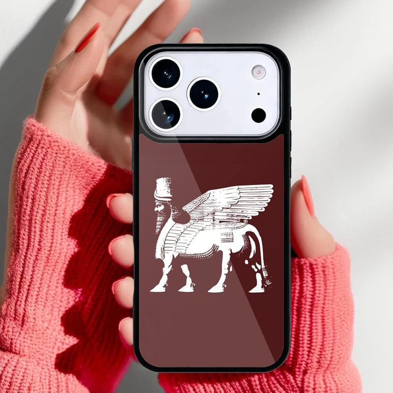 Lamassu Assyrian Winged Lion Phone Case for iPhone 17 16 15 14 13 Pro Max Back Cover for 12 11 Pro Coque