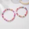 Sister Friendship Bracelet Adjustable Beaded Bohemian Bracelet Colorful Polymer Clay Beads Big Sis Bracelet Gift for Women Friends