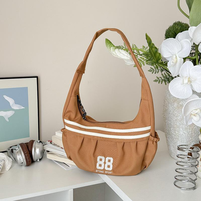 

Dumpling Shape Digital Kids Casual Duffle Bag With Simple Spacious Style світло-коричневого кольору