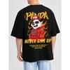 Kawaii Vintage Anime Panda Print T Shirt Funny Men Summer Casual Short Sleeve Tshirts Male Plus Size Tops Ropa Y2k Hombre Tees