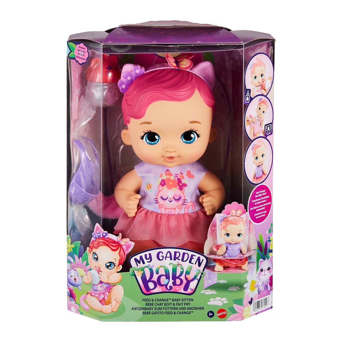 

HHL21 Baby Cat Care Time - Pink Hair Baby My Garden Baby