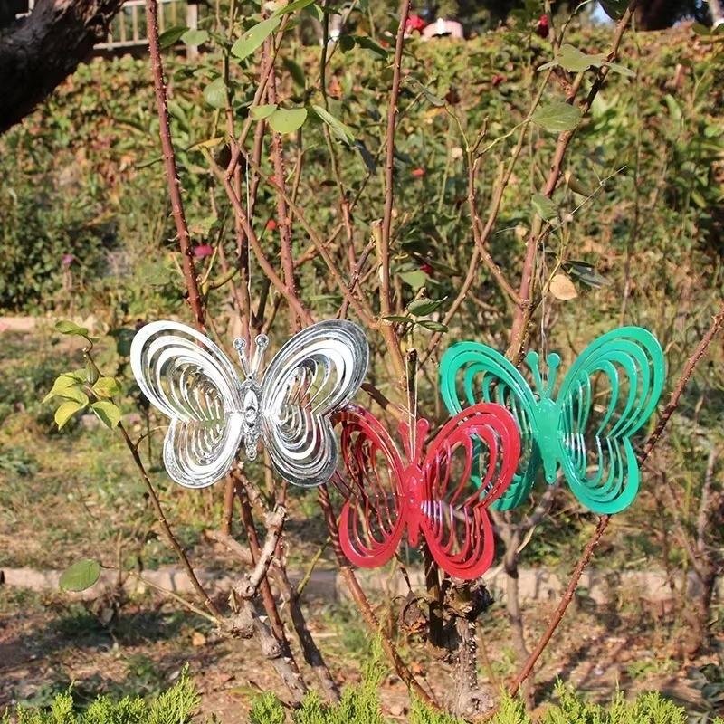 Yard Art Wind Chimes Balcony Ornament Garden Decor New Beating Art Butterfly Wind Spinner Dream Catcher Accessories Tools