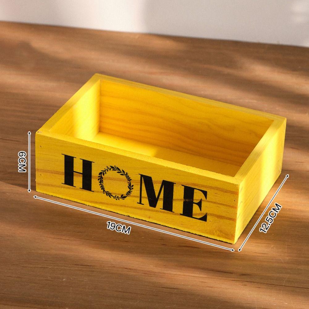 High Quality Creative Flowerpot Rectangle Vintage Succulent Boxes Natural Wooden Decor Pots