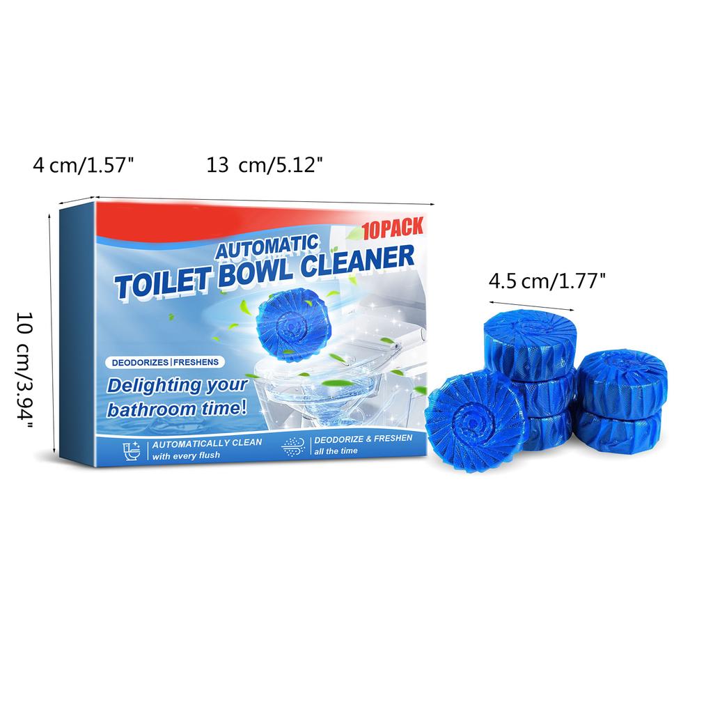 10pcs Automatic Toilet Bowl Cleaner Toilet Cleaning Tablets Convenient Solution for Clean Toilet Convenient To Use