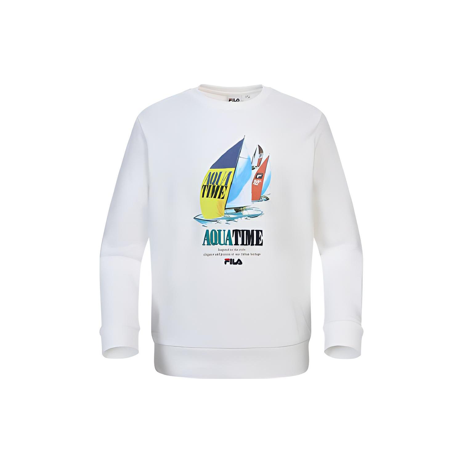 FILA Sweatshirts Men s White Crew Neck Moderate Regular FS2POC1109X-OWH 105