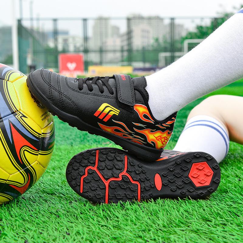 

Детские футбольные бутсы для мальчиков девочек подростков учеников начальной школы тренировочная обувь для мальчиков TF шипы липучка спортивные 34