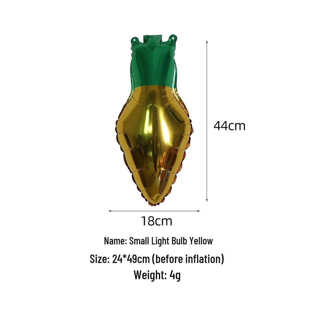 Christmas Light Bulb Aluminum Foil Balloons - Party Decoration Set
