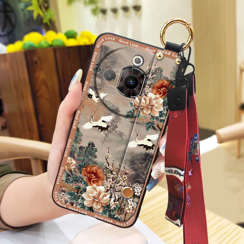 Capa de Telefone Estilo Chinês Resistente à Sujeira Para ZTE Nubia Focus Pro 5G Suporte Moda Anti-choque Para Mãe Capa Traseira Anel