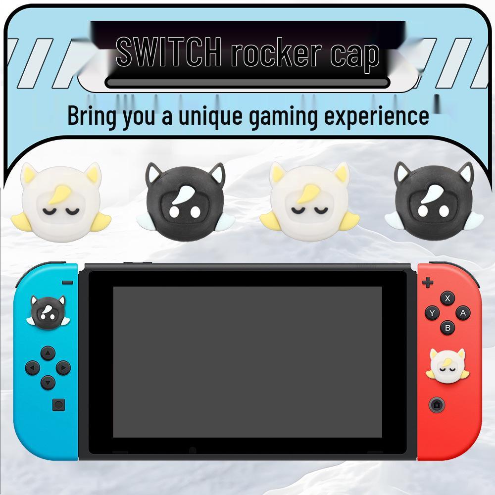 Compatible Switch Controller Black & White Sheep Silicone Joystick Caps – Non-slip, Protective, Colorful.