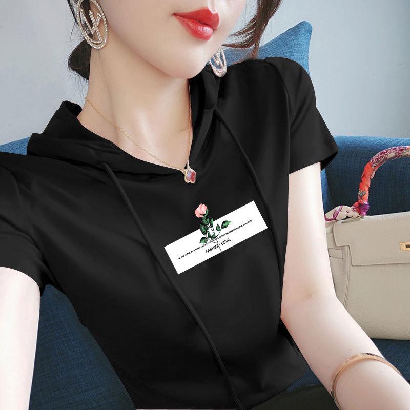 

Women s 100% Cotton Hooded Sweatshirt – New Chinese Ethnic Style, Short Sleeve, Loose Fit, Casual Summer T-shirt M (80-100 lbs) оранжевый