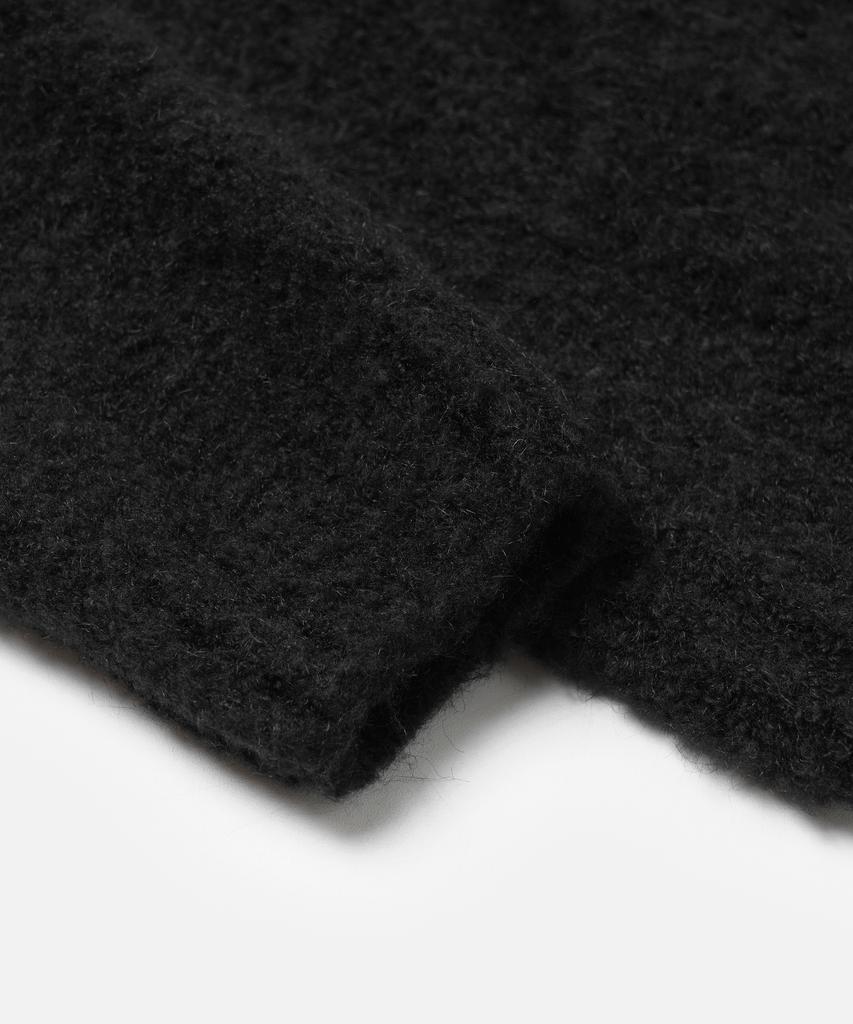 FRIZMWORKS Wave Boucle Knit Hoody _ Black