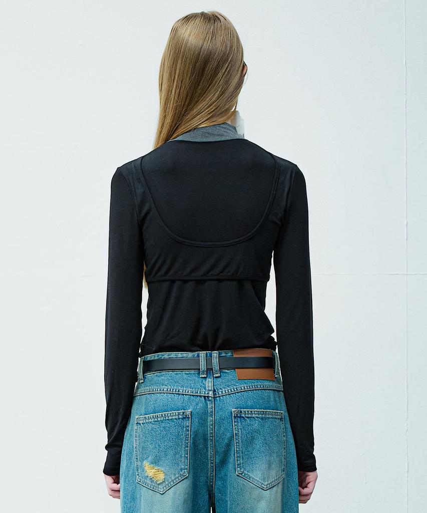 Yusentig Turtleneck Layered T-Shirt Aw4Ae63010