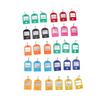 30pcs Plastic Material Keychain Iron Split Ring Key Labels Multi Keys Holder Key Identifiers  Houses