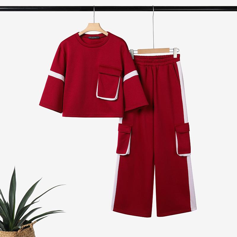 

ZANZEA Женские повседневные комплекты из блузки и брюк с рукавом 3/4 из двух предметов 5XL